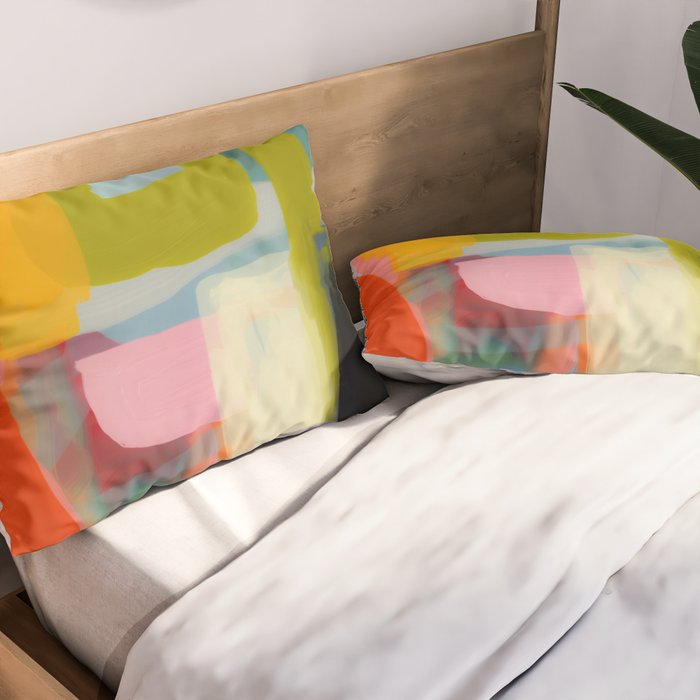 Color study 1 abstract art Pillow Sham Gallery Image 2