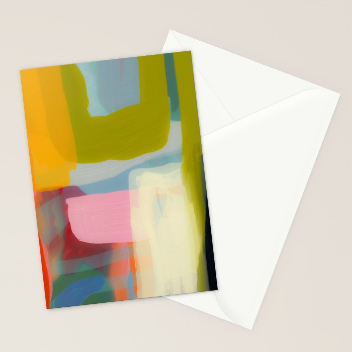 Color study 1 abstract art Stationery Card Gallery Image 2