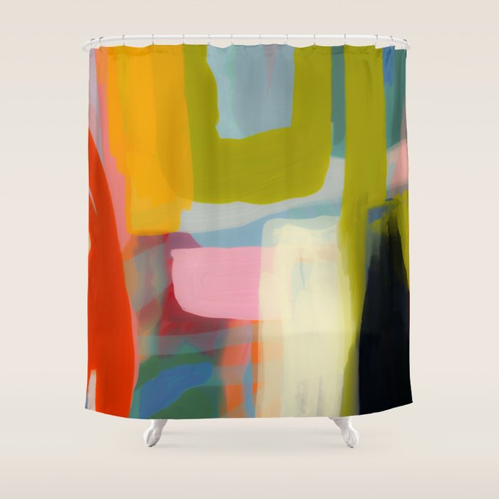 Color study 1 abstract art Shower Curtain Gallery Image 1