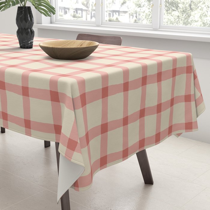 Strawberry Gingham Pattern Tablecloth Gallery Image 3