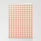 Strawberry Gingham Pattern Stationery Card Gallery Image 2
