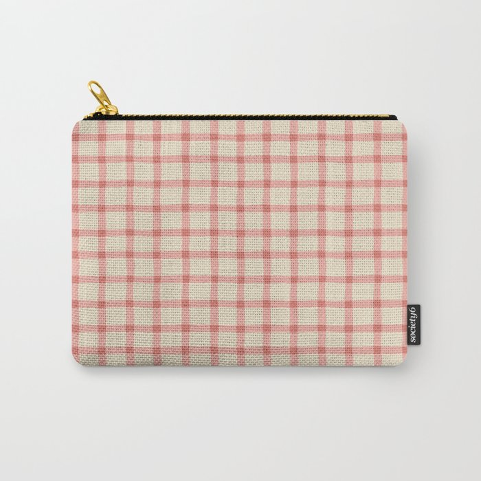 Strawberry Gingham Pattern Carry All Pouch Gallery Image 1