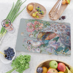Floral Peacock Garden Cutting Board Gallery Image 2