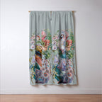 Floral Peacock Garden Window Curtain Gallery Image 3