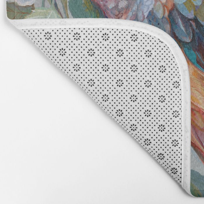 Floral Peacock Garden Bath Mat Gallery Image 2