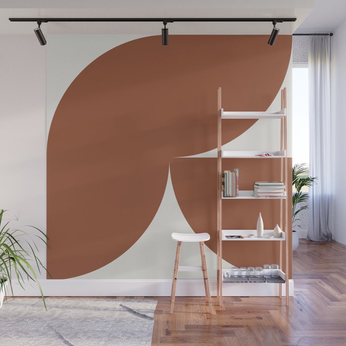 Bold Geometric Shapes - Red Wall Mural Gallery Image 1