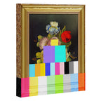 A Painting of Flowers With Color Bars Canvas Print Gallery Image 3