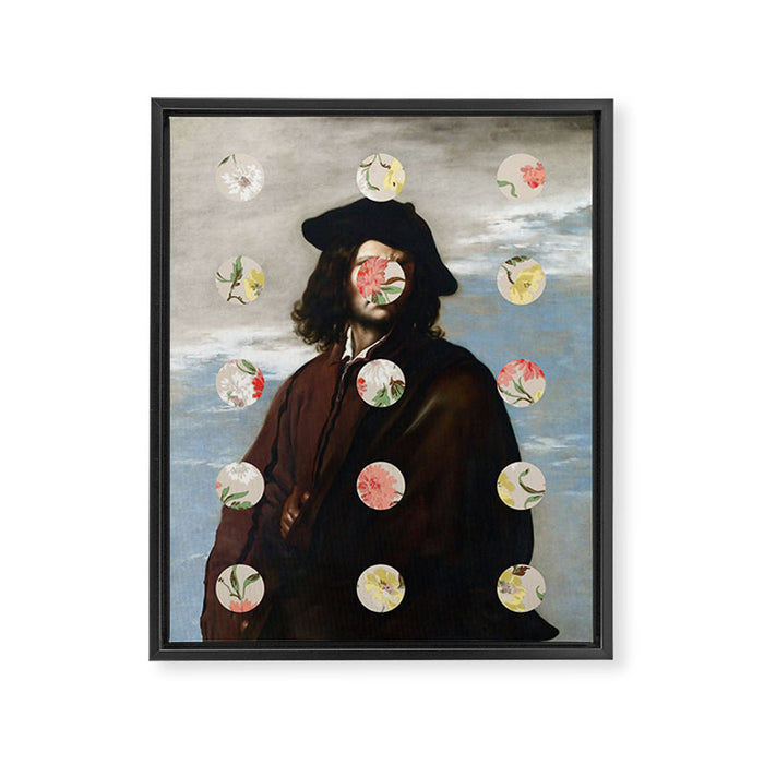 A Portrait With Dots 3 Framed Canvas Print Gallery Image 1