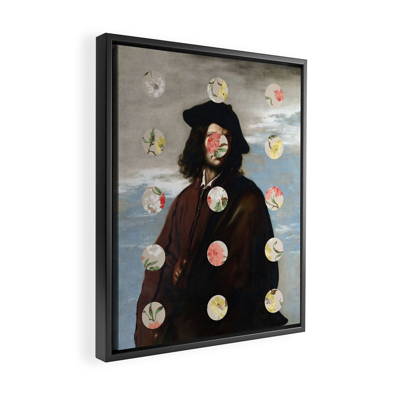 A Portrait With Dots 3 Framed Canvas Print Gallery Image 2
