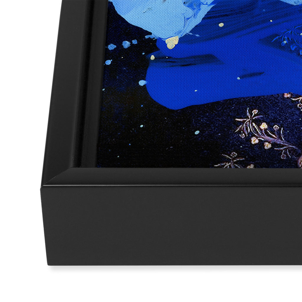 Blue Explosion Framed Canvas Print Gallery Image 3