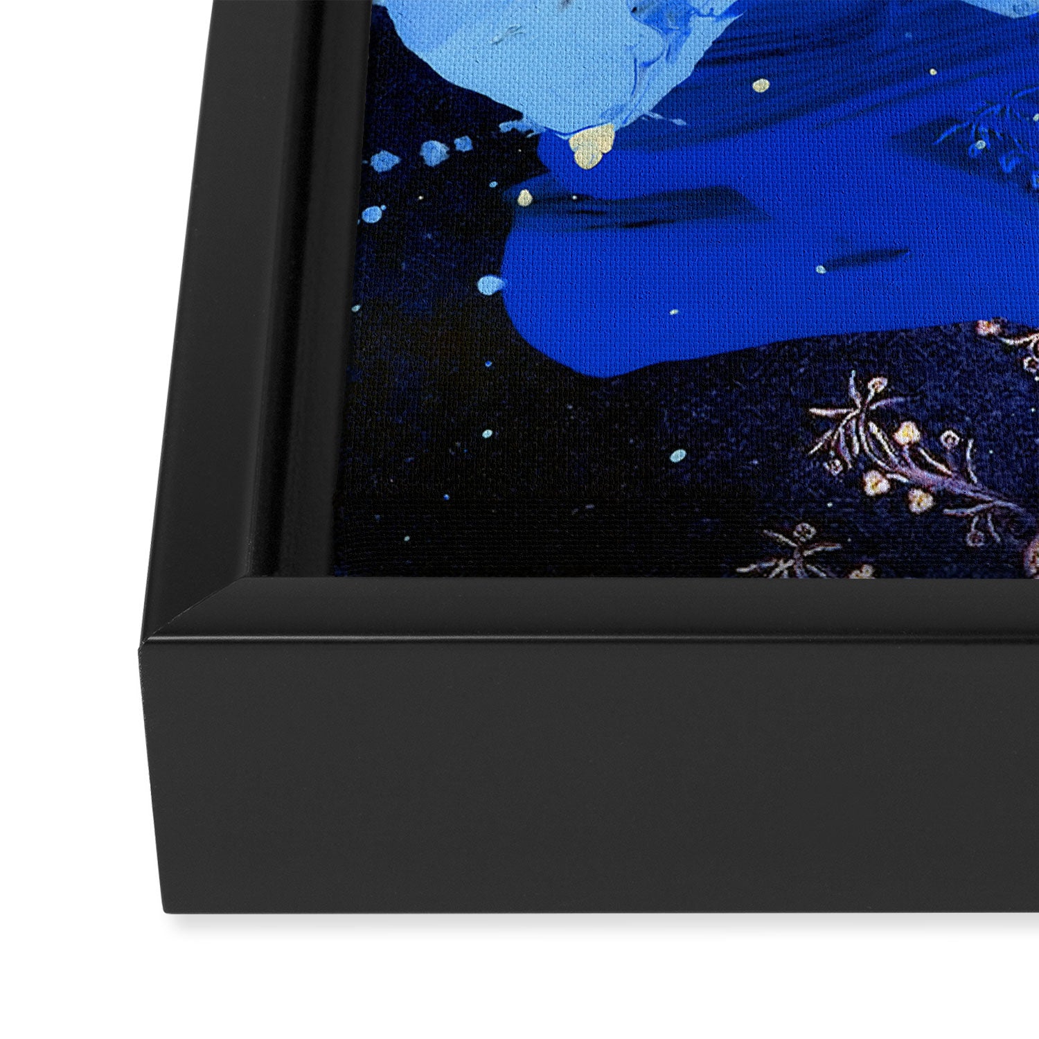 Blue Explosion Framed Canvas Print Gallery Image 3