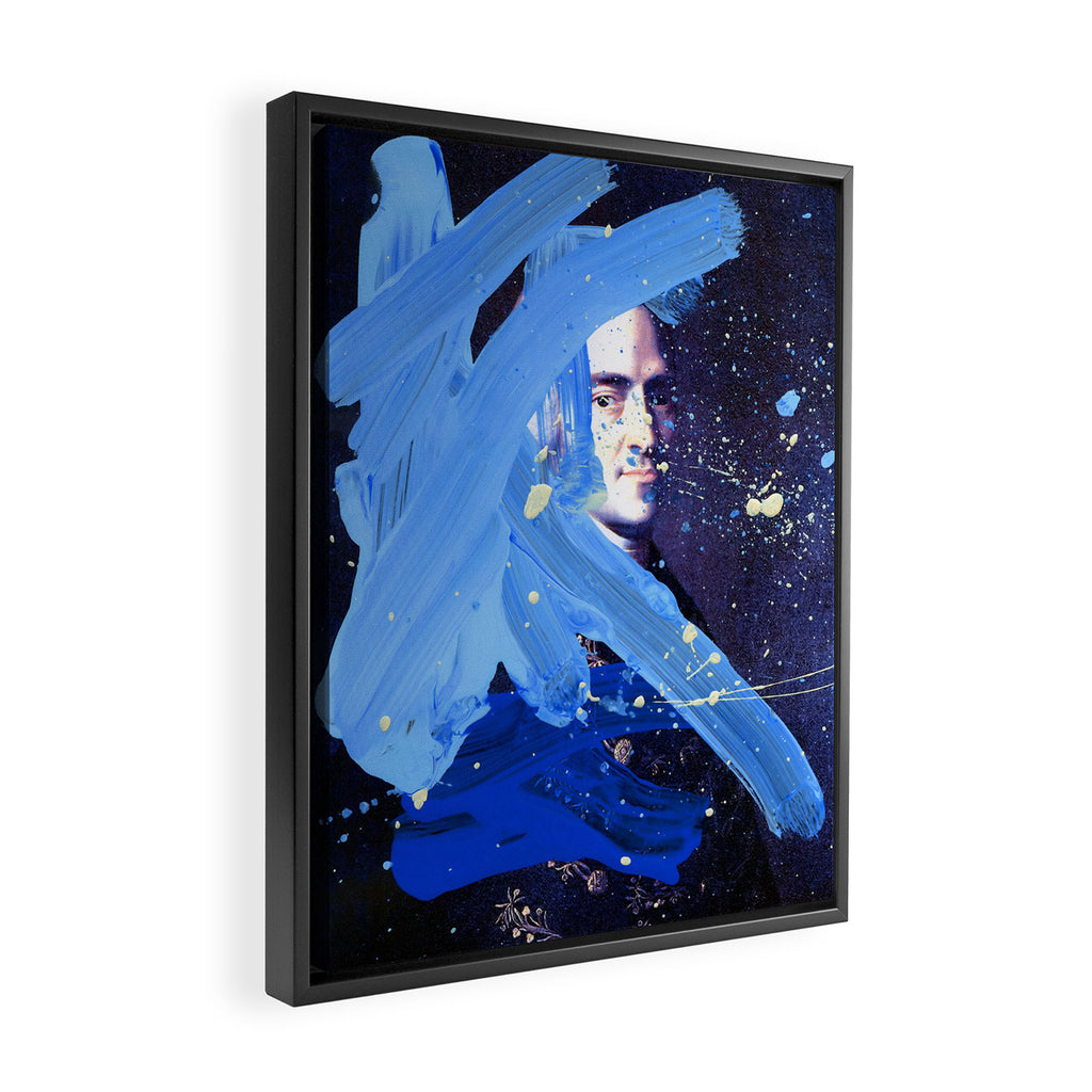 Blue Explosion Framed Canvas Print Gallery Image 2