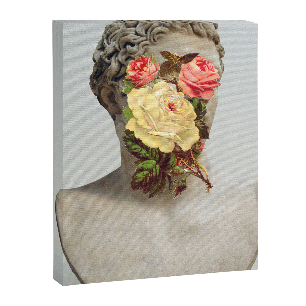 Bust With Flowers Canvas Print Gallery Image 6