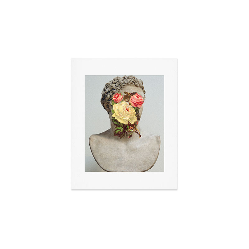 Bust With Flowers Art Print Gallery Image 1