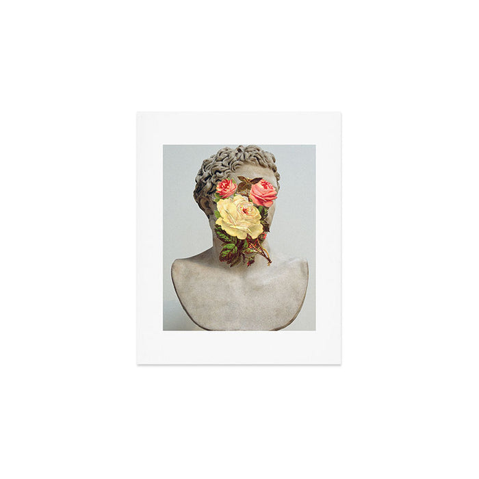 Bust With Flowers Art Print Gallery Image 1