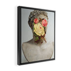 Bust With Flowers Framed Canvas Print Gallery Image 2