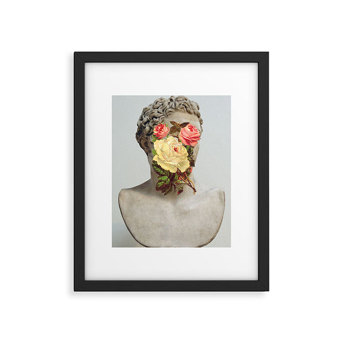 Bust With Flowers Framed Art Print Gallery Image 1