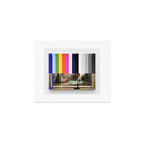 Garage Sale Painting of Peasants with Color Bars Art Print Gallery Image 1