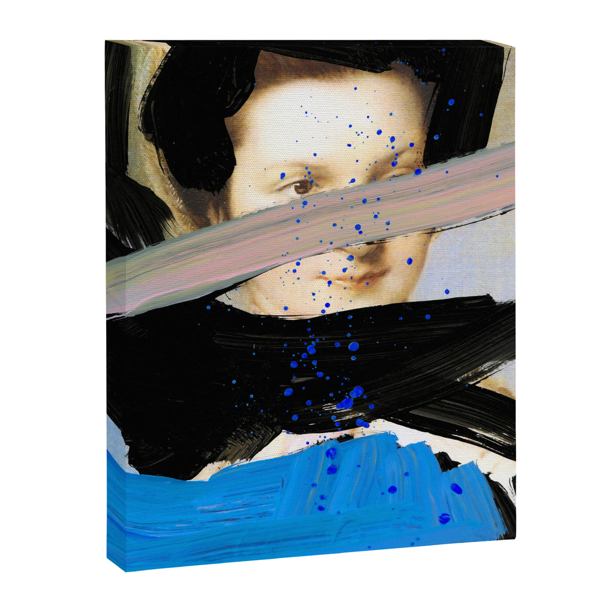 Picture of a Lady With Paint Smears Canvas Print Gallery Image 8