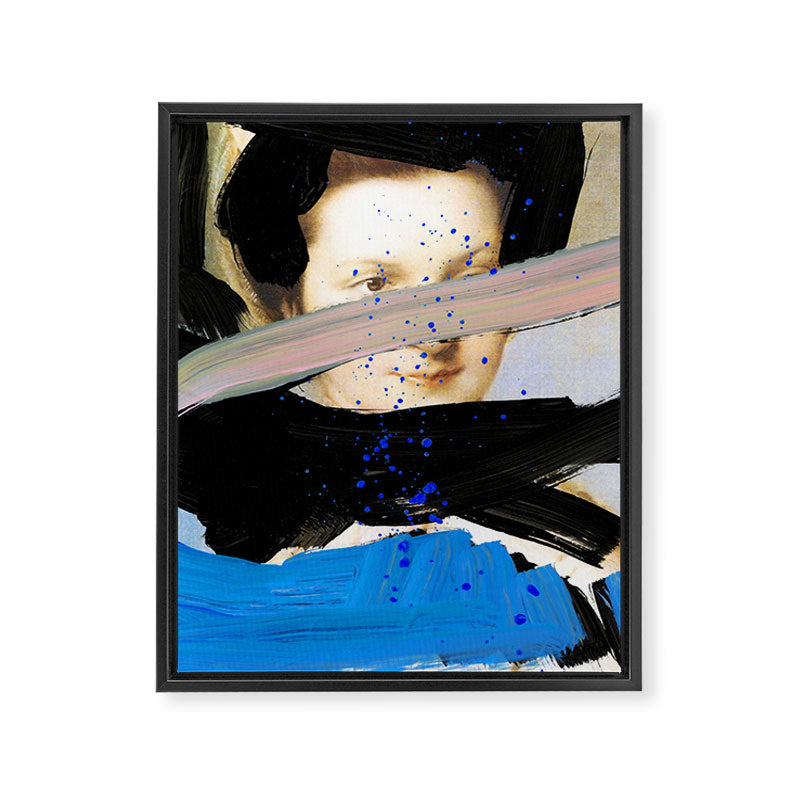 Picture of a Lady With Paint Smears Framed Canvas Print Gallery Image 8