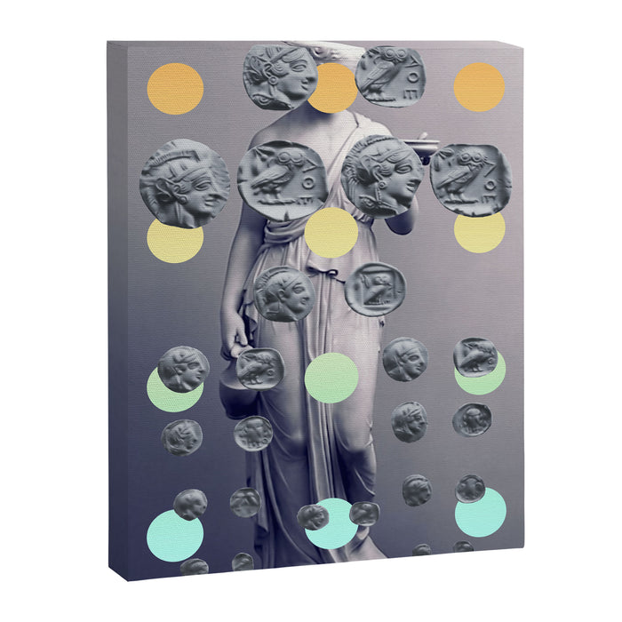 Statue With A Dot Gradient 1 Canvas Print Gallery Image 1