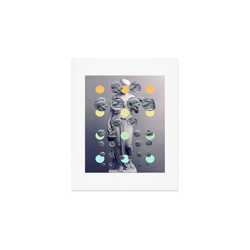 Statue With A Dot Gradient 1 Art Print Gallery Image 1