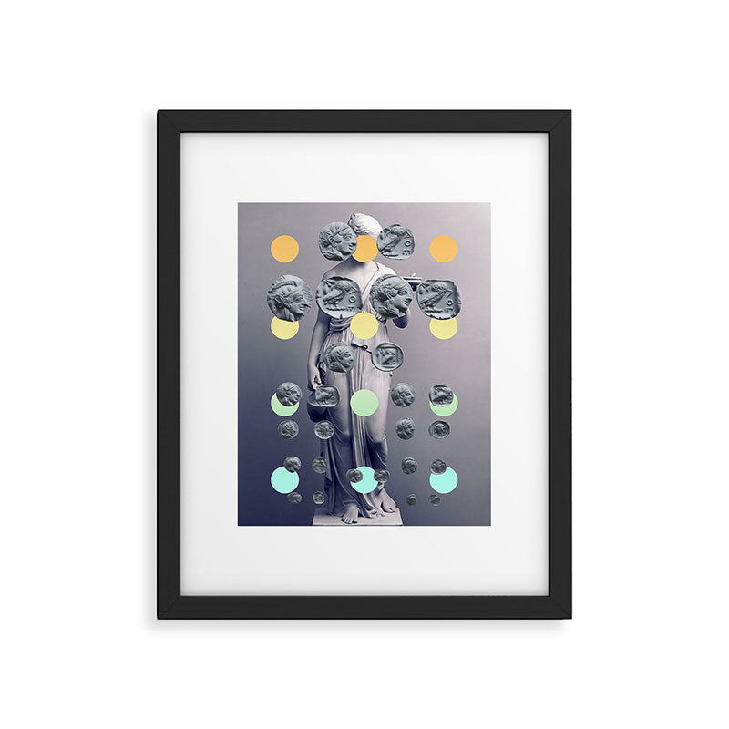 Statue With A Dot Gradient 1 Framed Art Print Gallery Image 5