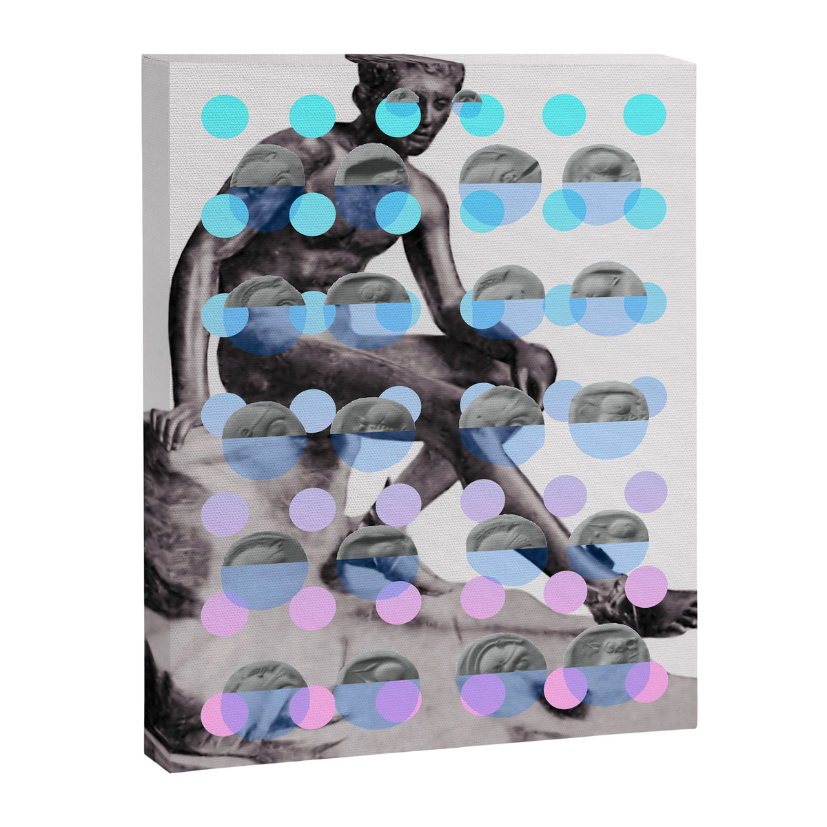 Statue With A Dot Gradient 2 Canvas Print Gallery Image 6