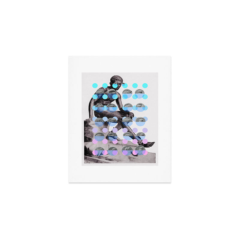 Statue With A Dot Gradient 2 Art Print Gallery Image 1