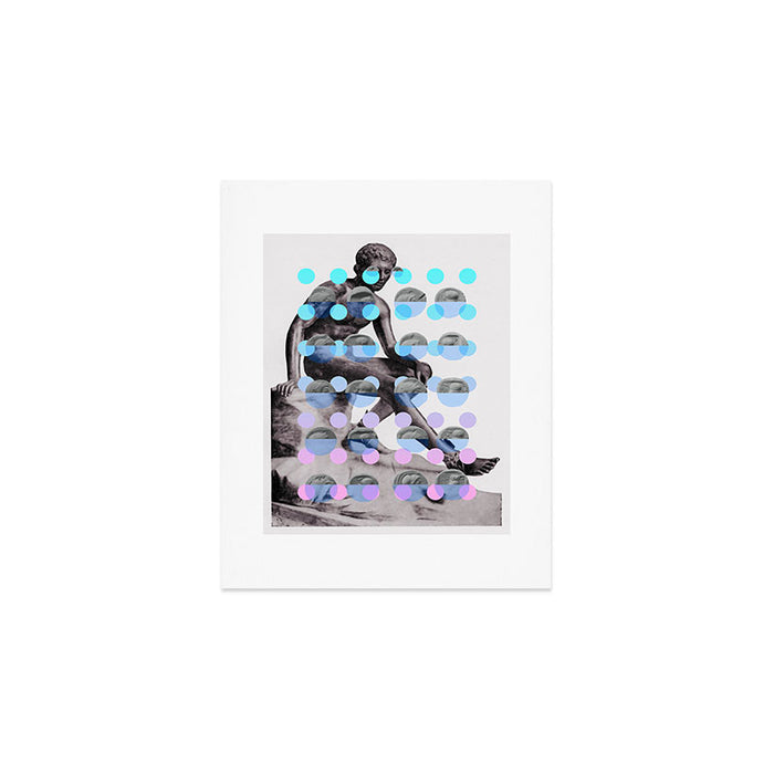 Statue With A Dot Gradient 2 Art Print Gallery Image 1
