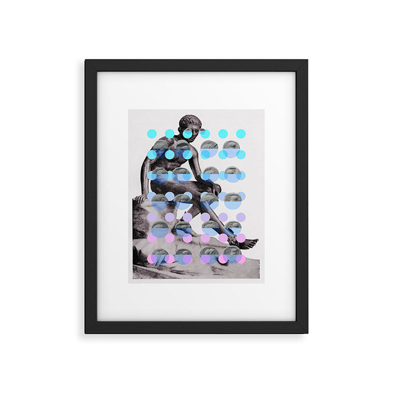 Statue With A Dot Gradient 2 Framed Art Print Gallery Image 5