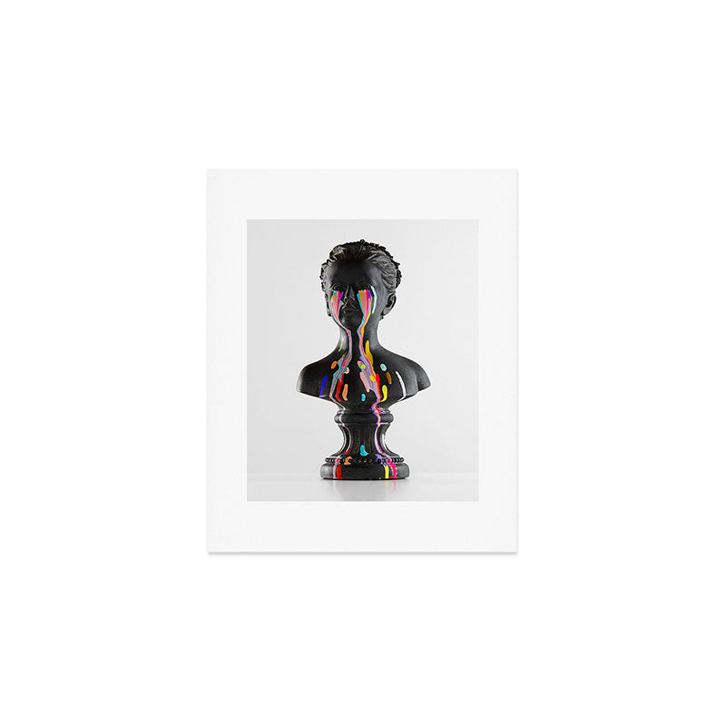 The Girl With Stars In Her Eyes (On White) Art Print Gallery Image 1