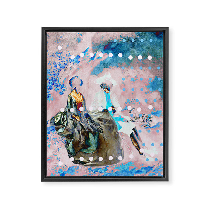 The Lovers In Pink Framed Canvas Print Gallery Image 1