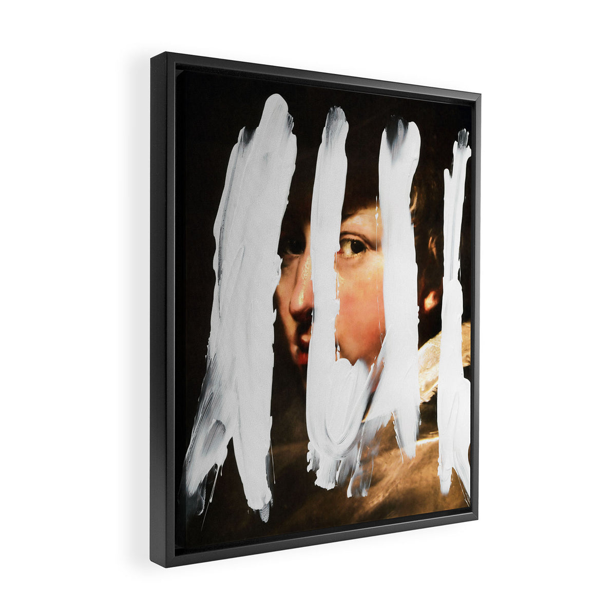 Untitled (Finger Paint 2) Framed Canvas Print Gallery Image 2