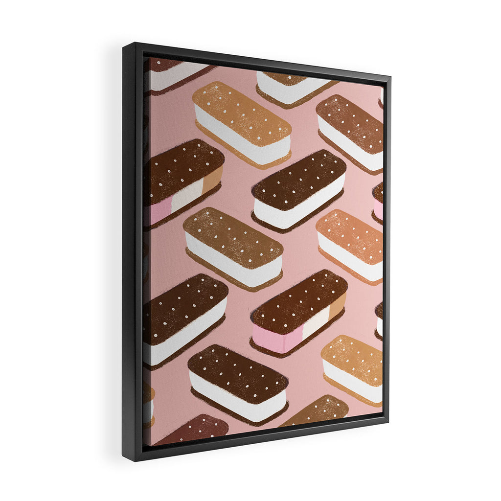 Ice Cream Sandwiches Framed Canvas Print Gallery Image 2