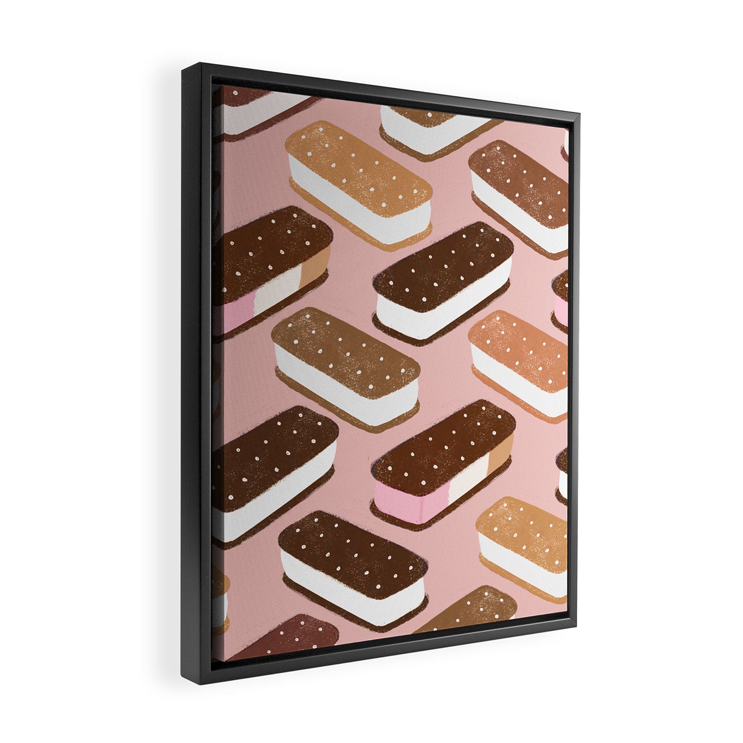 Ice Cream Sandwiches Framed Canvas Print Gallery Image 2
