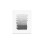 Brushstroke - Ombre Grey, Charcoal, minimal, Monochrome, black and white, trendy,  painterly art  Art Print Gallery Image 1