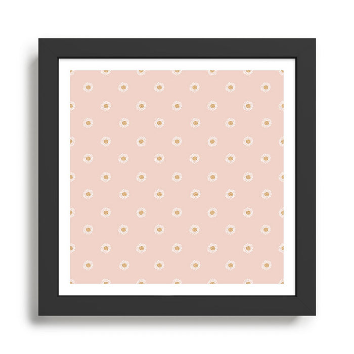 Daisy - blush, simple, cute, floral, florals, flower, peach,  Framed Art Print Gallery Image 1