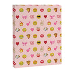 Emoji pattern pink background perfect kids room decor with emojis Canvas Print Gallery Image 8
