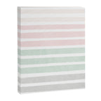 Gender neutral stripes mint pastel pink grey striped pattern nursery art Canvas Print Gallery Image 6