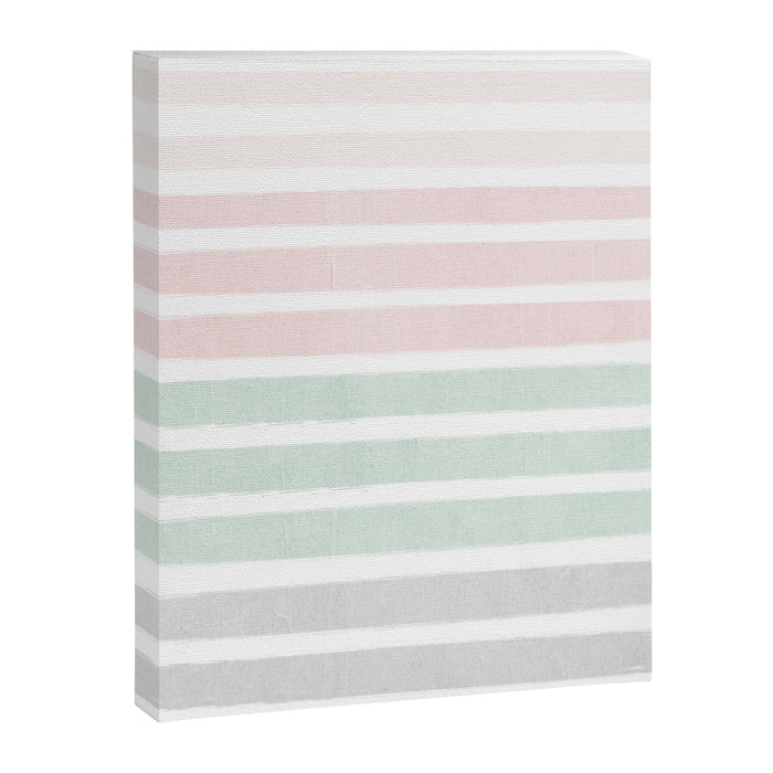 Gender neutral stripes mint pastel pink grey striped pattern nursery art Canvas Print Gallery Image 1