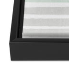 Gender neutral stripes mint pastel pink grey striped pattern nursery art Framed Canvas Print Gallery Image 3