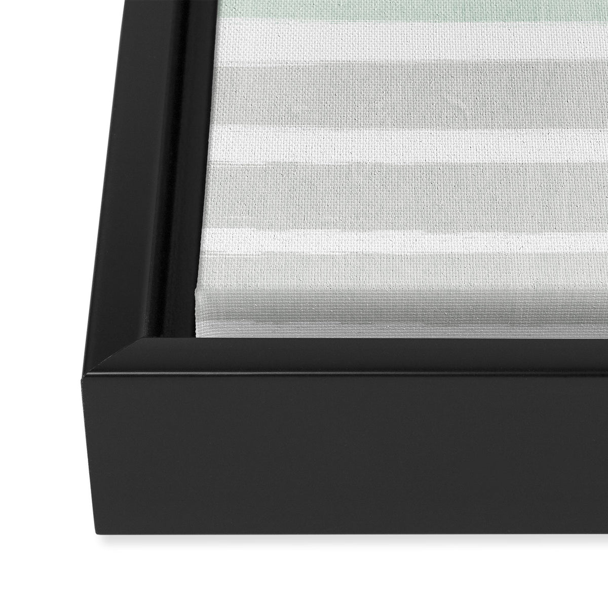 Gender neutral stripes mint pastel pink grey striped pattern nursery art Framed Canvas Print Gallery Image 3