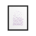Hearts falling painted pastels purple heart pattern minimal art print nursery baby art Framed Art Print Gallery Image 5