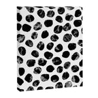 Jacson - minimal black and white modern abstract art print dots polka dots brushstrokes urban bklyn Canvas Print Gallery Image 6
