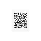 Jacson - minimal black and white modern abstract art print dots polka dots brushstrokes urban bklyn Art Print Gallery Image 1