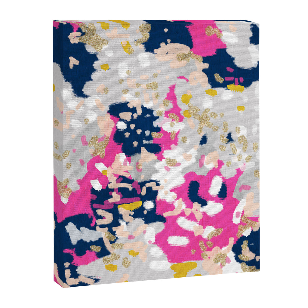 Michel - Abstract, girly, trendy art with pink, navy, blush, mustard for cell phones, dorm decor etc Canvas Print Gallery Image 6