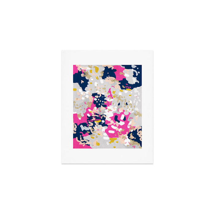 Michel - Abstract, girly, trendy art with pink, navy, blush, mustard for cell phones, dorm decor etc Art Print Gallery Image 1