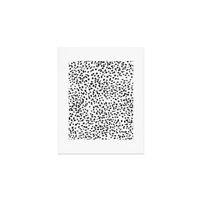 Nadia - Black and White, Animal Print, Dalmatian Spot, Spots, Dots, BW Art Print Gallery Image 1