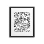 Nadia - Black and White, Animal Print, Dalmatian Spot, Spots, Dots, BW Framed Art Print Gallery Image 5
